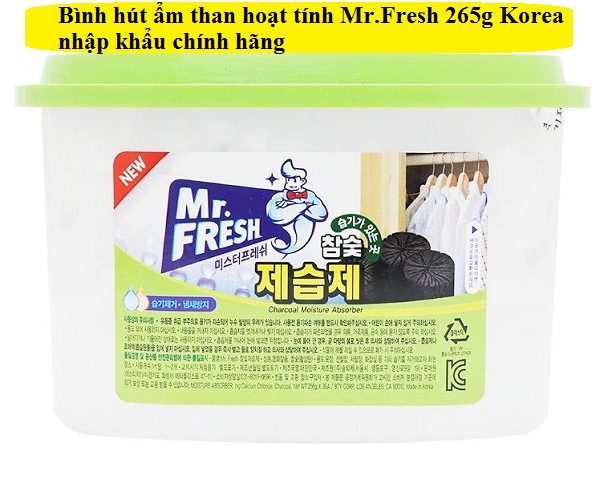 Bình hút ẩm than hoạt tính Mr.Fresh 256g Korea Hàn Quốc nhập khẩu chính hãng. Hướng dẫn sử dụng, công dụng, giá bán sỉ lẻ bình hút ẩm khử khuẩn Mr.Fresh 256g