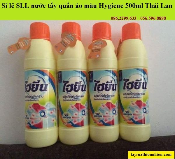 Sỉ lẻ nước tẩy quần áo màu Hygiene 500ml Thái Lan hàng chuẩn & hướng dẫn sử dụng, công dụng, lưu ý